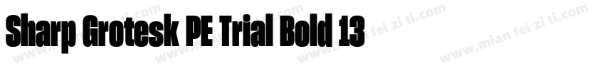 Sharp Grotesk PE Trial Bold 13字体转换